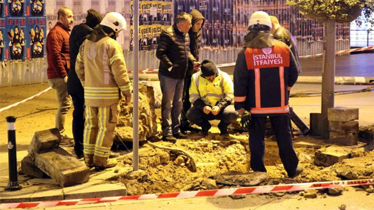 Bağdat Caddesi’nde doğalgaz borusu delindi!