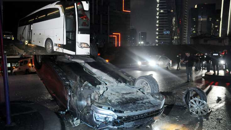 Zenit'i taşıyan otobüs Ankara'da kaza yaptı