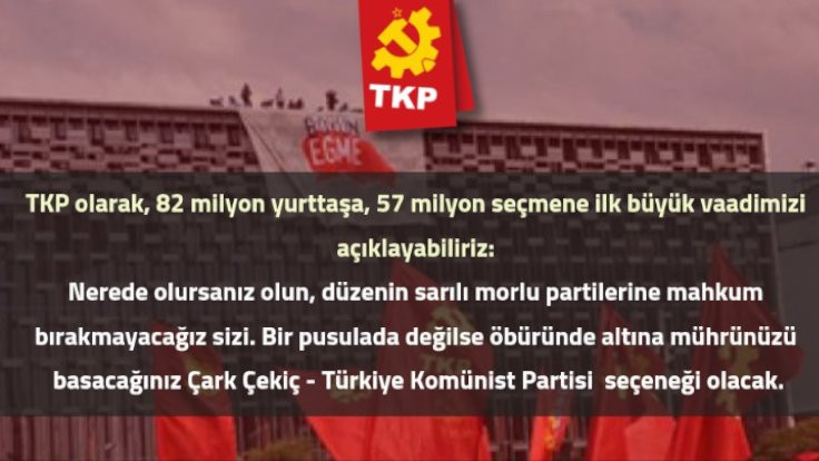 TKP'nin 'sarılı morlu parti'sine tepki