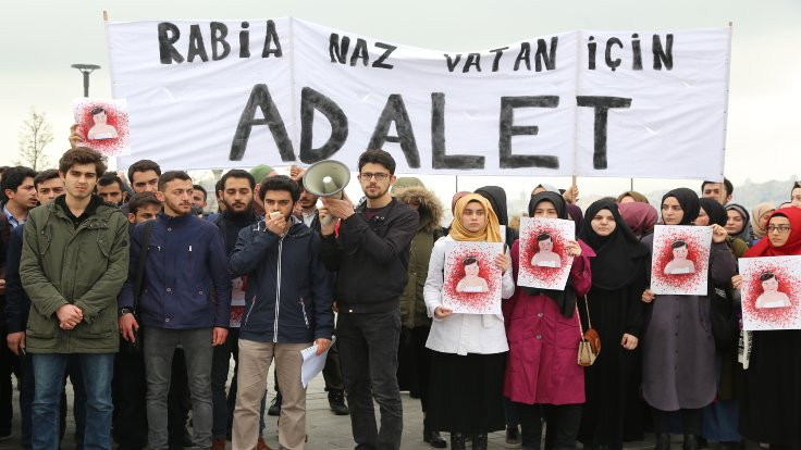 Üsküdar'da Rabia Naz için adalet eylemi