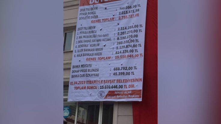 Artvin Şavşat'da belediye borcu 15 milyon lira