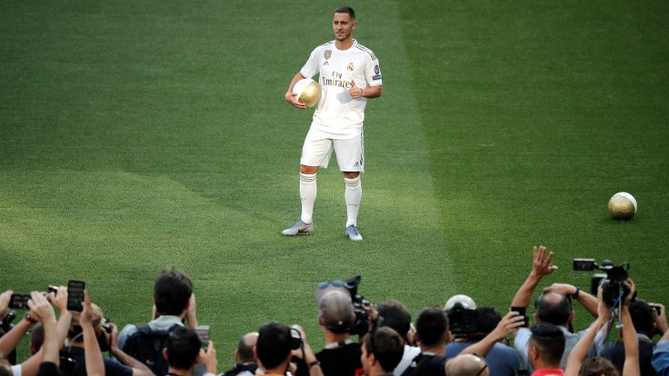 Real Madrid, Hazard'ı tanıttı