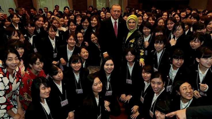 Erdoğan'ın Japonya'da kadın üniversitesi çıkışı