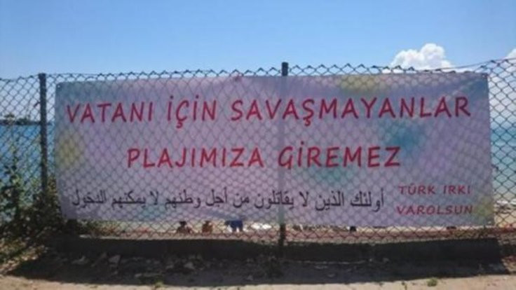 Sinop'taki ırkçı pankart kaldırıldı