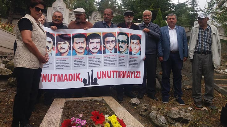 Öldürülen 7 TİP'li için anma