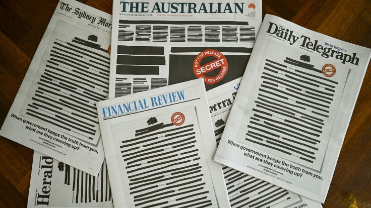 Avustralya basını sansüre karşı 'tek ses': Gazetelerin hepsi hükümete karşı sayfa kararttı
