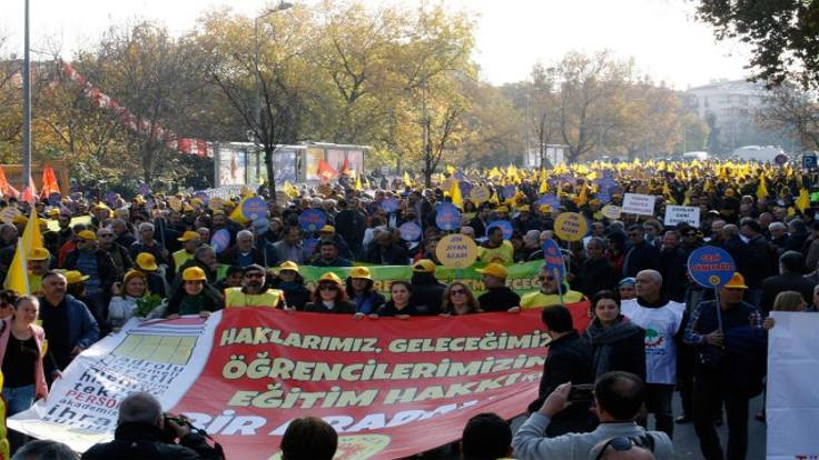 Eğitim Sen'den Ankara'da büyük miting