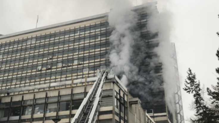 DSİ binasında yangın