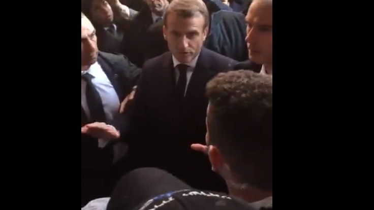 Macron İsrailli polislerle tartıştı