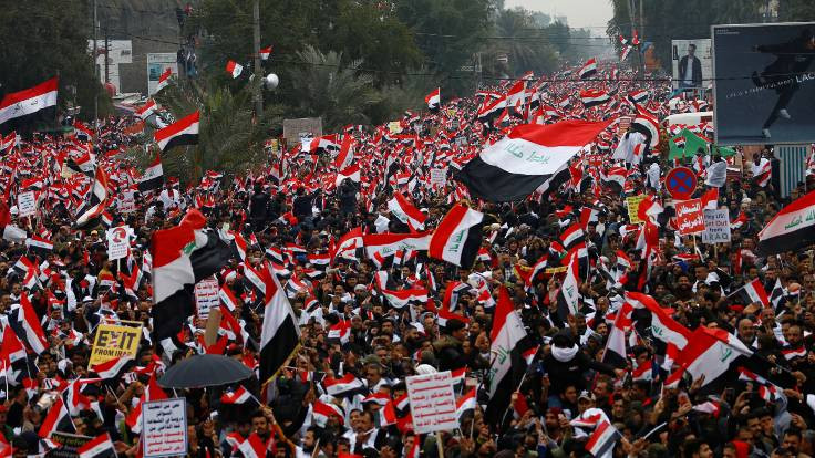 Bağdat'ta ABD protestosu: Askerlerinizi çekin