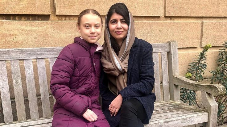 Greta ve Malala buluştu: Bugün rol modelimle tanıştım