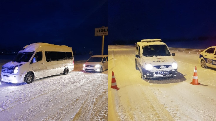 Sivas-Malatya karayolu ulaşıma kapandı