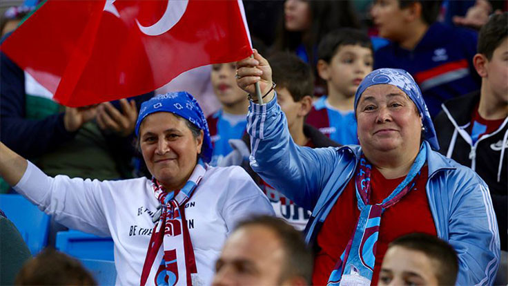 En yüksek kadın seyirci oranı Trabzonspor'da