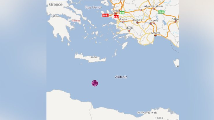 Akdeniz'de 4.8'lik deprem