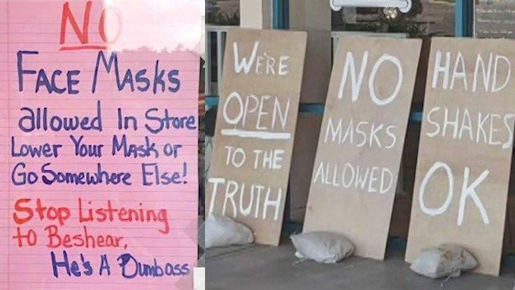 ABD'de riskli protesto: Maske takan giremez