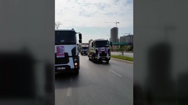 İstanbul'da konvoyla 1 Mayıs kutlaması