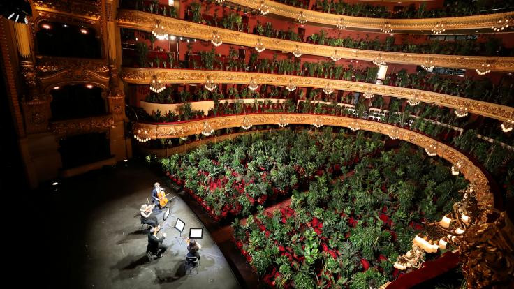 İspanya'da karantinanın ardından: İlk konser 2 bin 300 bitkiye verildi