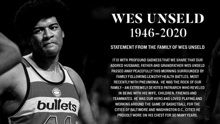 NBA efsanesi Wes Unseld vefat etti