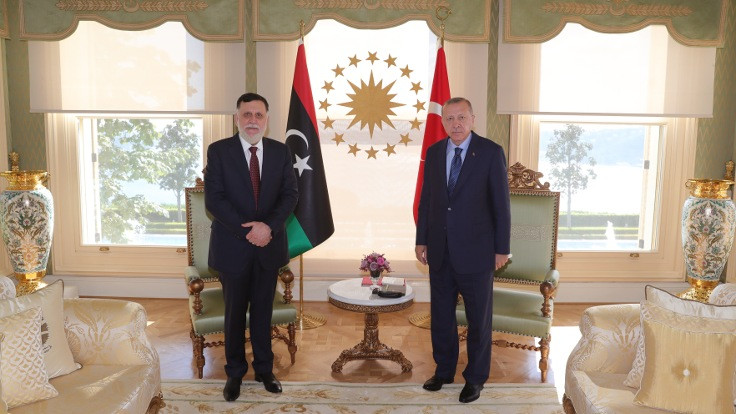 Cumhurbaşkanı Erdoğan, Fayez el Sarraj'la görüştü