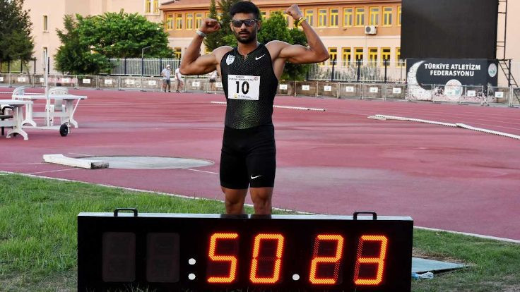 Atlet Sinan Ören rekor kırdı