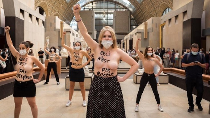 FEMEN aktivistlerinden Orsay Müzesi'nde eylem