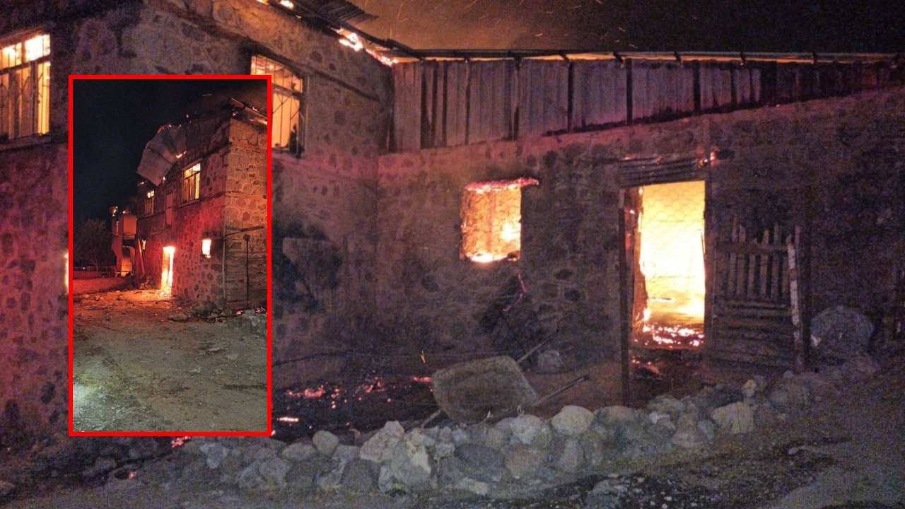 Dersim'de yangın: 4 köy evi kullanılamaz hale geldi