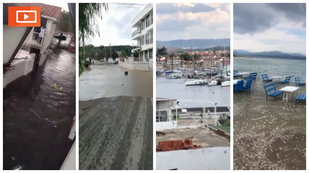 İzmir'de tsunami kamerada