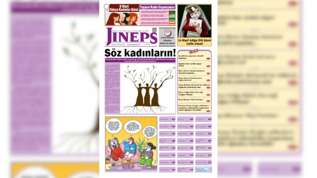Jıneps Gazetesi Mart sayısında sadece kadınlar yazdı