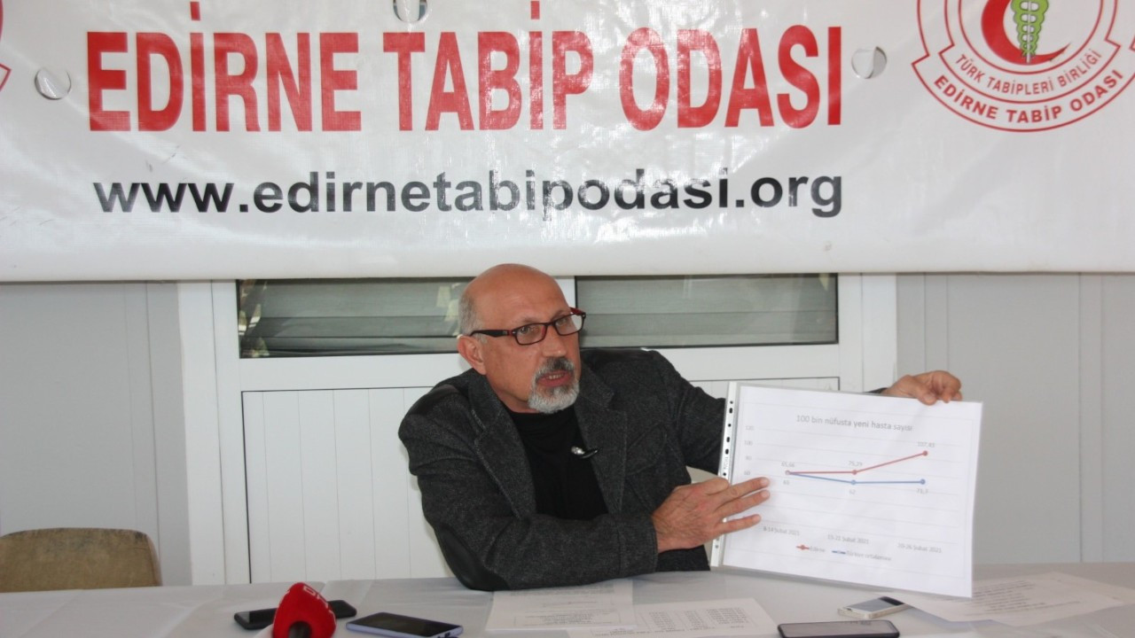 Edirne Tabip Odası Başkanı Altun: Test sayısının azalması kuşku uyandırıyor