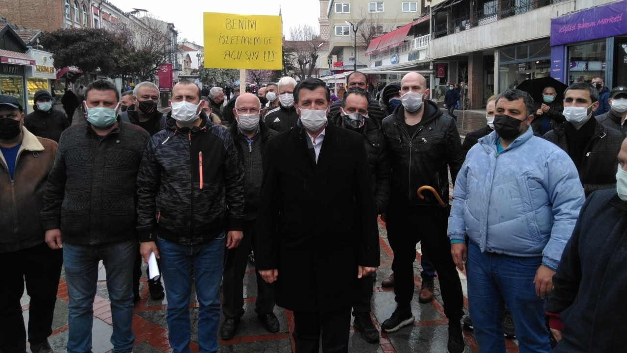 Edirne esnafından eylem: Artık dayanacak gücümüz