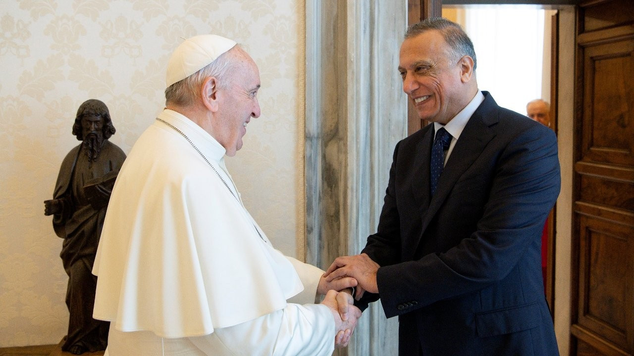 Irak Başbakanı Kazımi, İtalyan mevkidaşı Draghi ve Papa ile görüştü