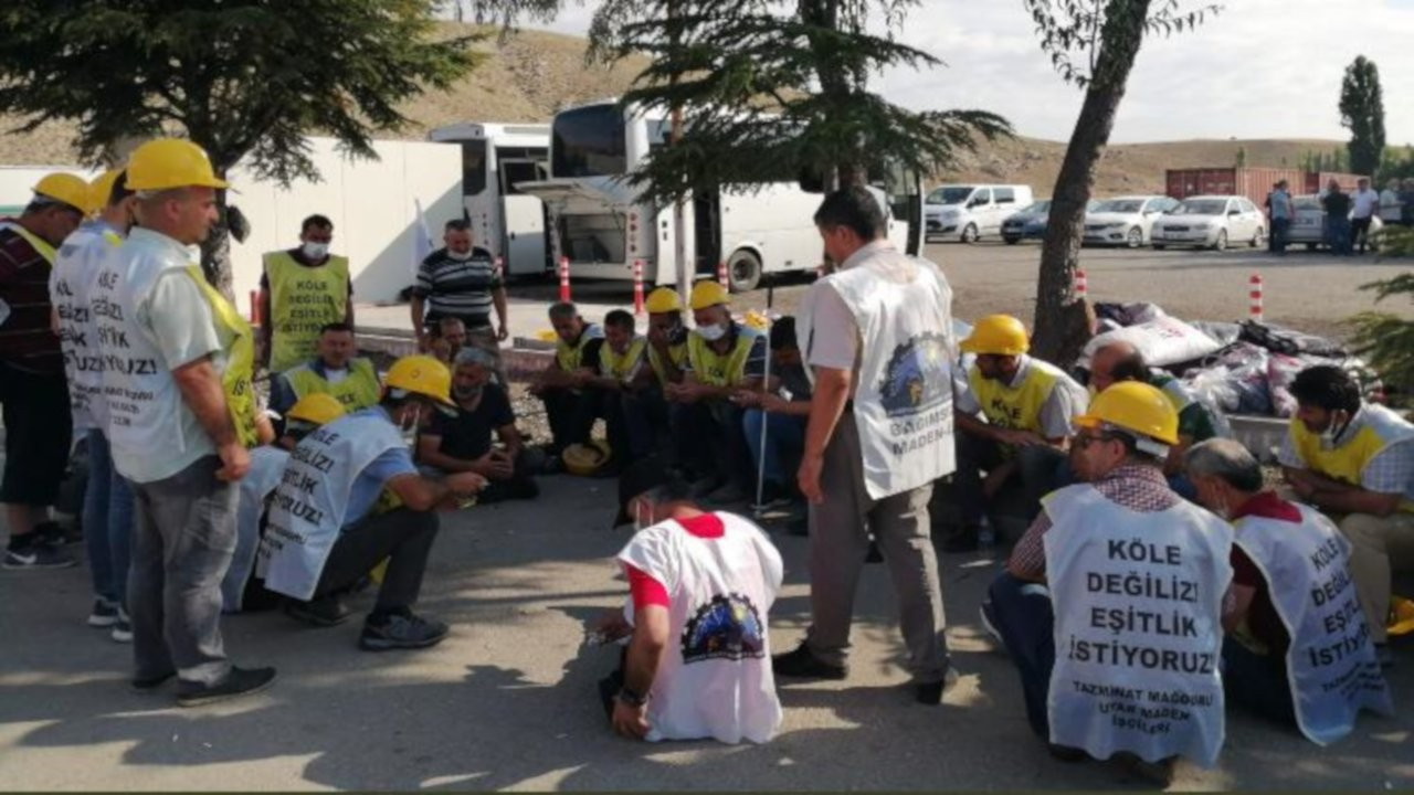 Hakları için Meclis’e yürümek isteyen madencileri polis engelliyor