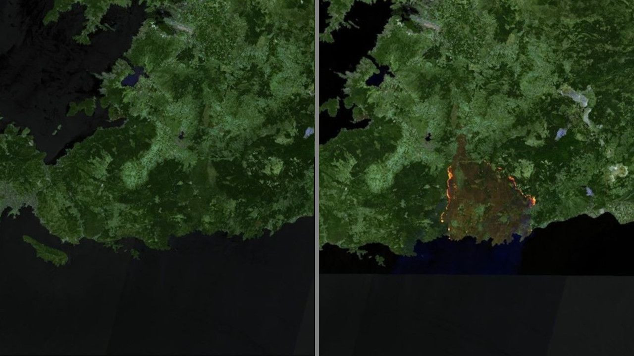 Öncesi ve sonrası: Uydudan yangın görüntüleri - Sayfa 2