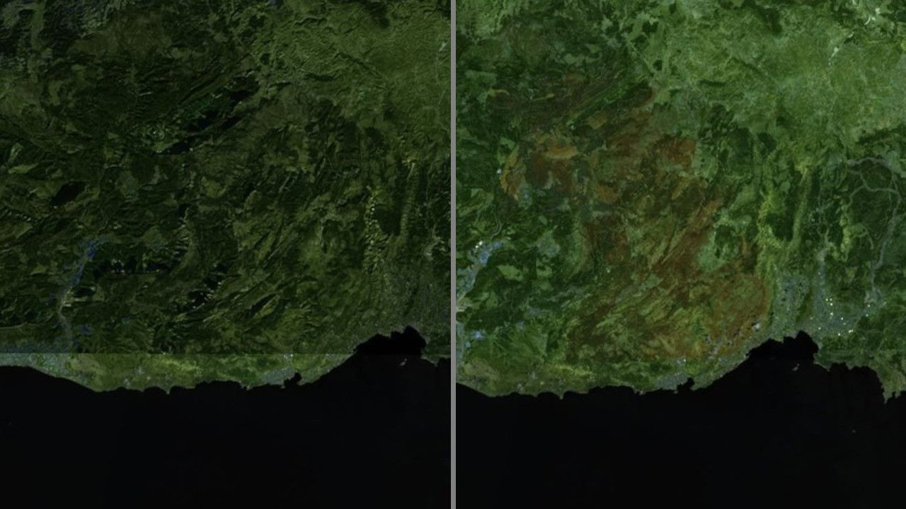 Öncesi ve sonrası: Uydudan yangın görüntüleri - Sayfa 3