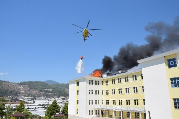 Yurt çatısındaki yangın helikopterle söndürüldü - Sayfa 1