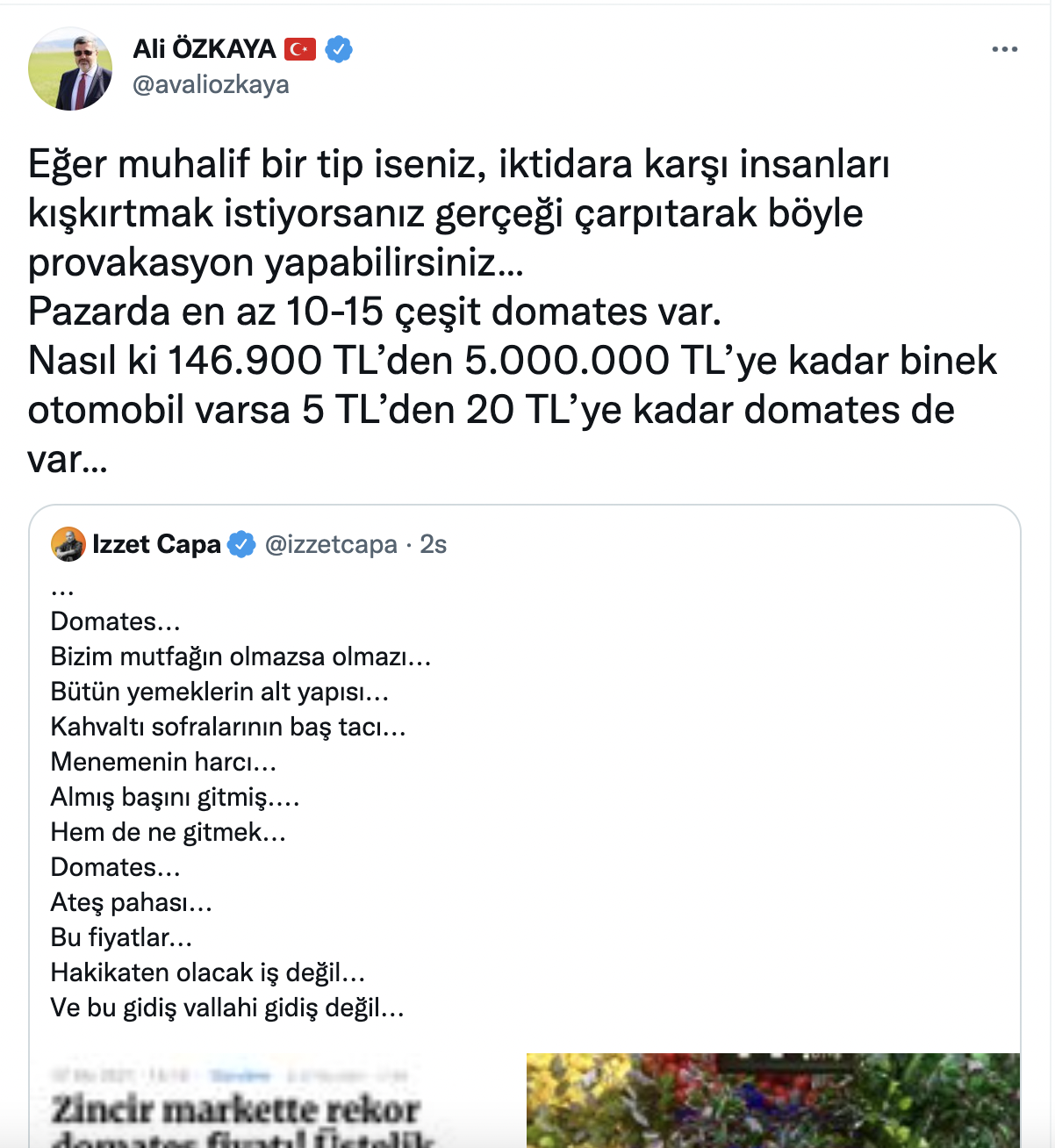 AK Partili Özkaya'dan İzzet Çapa'ya domates tepkisi: Provokasyon - Sayfa 2
