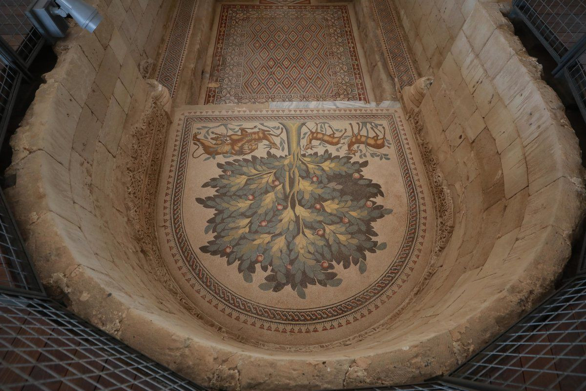 Emevi mozaiği ziyarete açılıyor: Saray banyosunda bulunmuştu - Sayfa 4