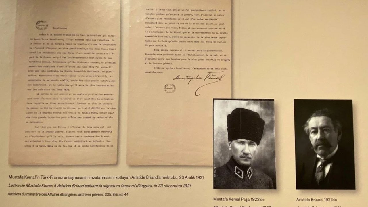 Atatürk'ün 100 yıl önce yazdığı mektup sergileniyor