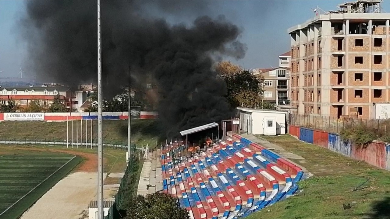 Silivri Stadı'nda yangın çıktı