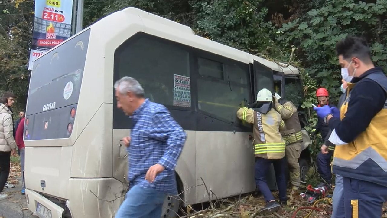 Sarıyer'de minibüs kazası: 1 ölü, 7 yaralı