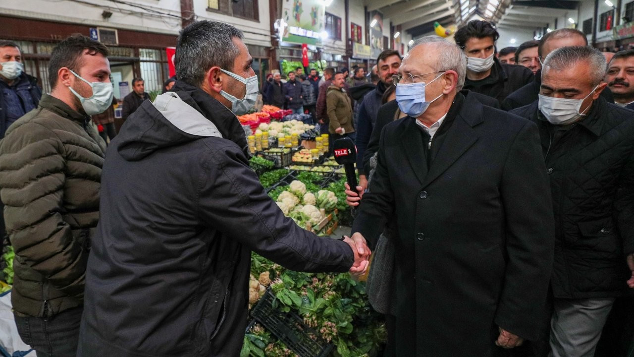Kılıçdaroğlu, Ankara'da hal esnafını ziyaret etti