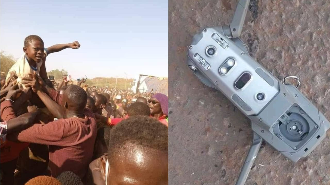 Burkina Faso'da bir çocuk sapan ile Fransız ordusunun İHA'sını düşürdü