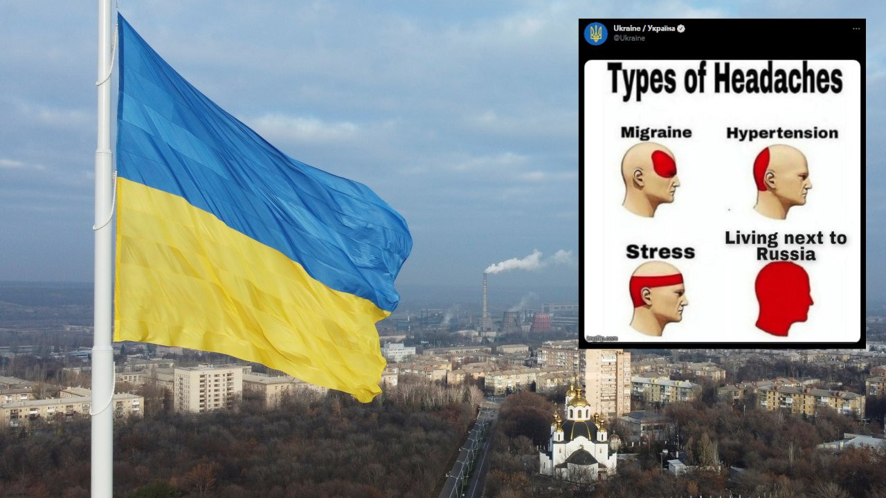 Ukrayna resmi hesabından Rusya'ya mizahi eleştiri: Baş ağrısı