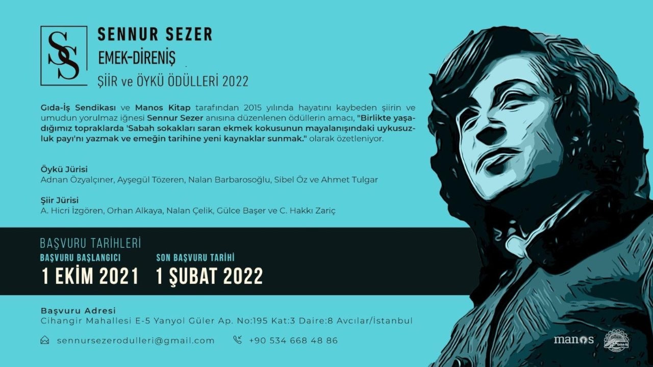 Sennur Sezer Emek-Direniş Şiir ve Öykü Ödülleri'ne başvurular başladı