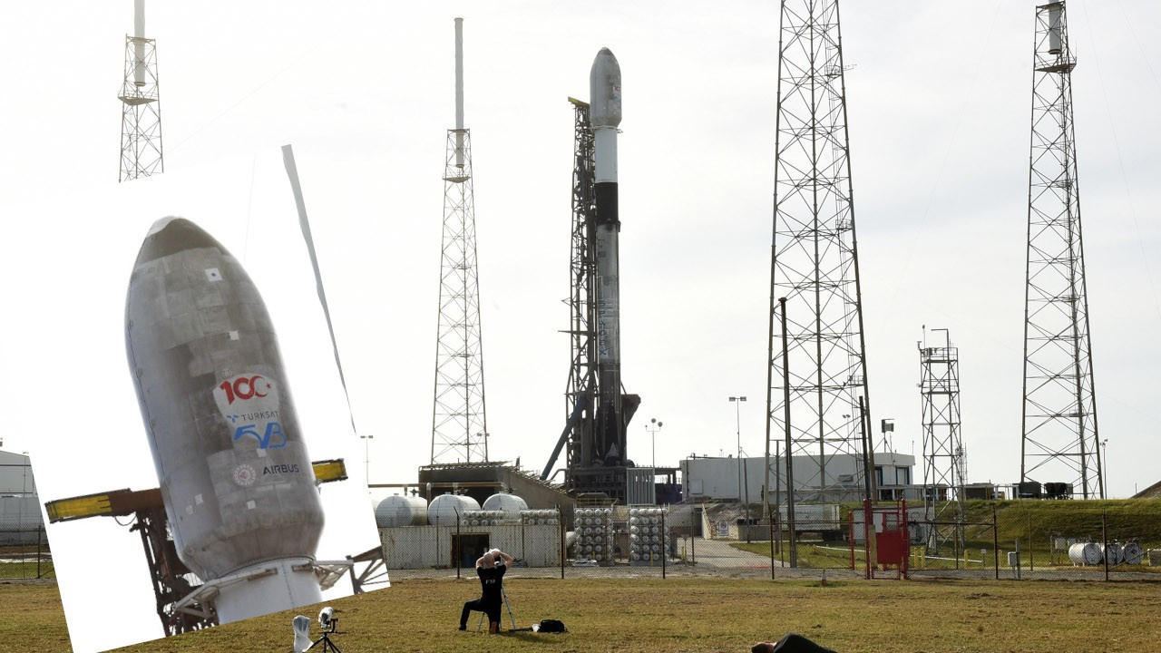 Türksat 5B uydusu fırlatma için Space X rampasında