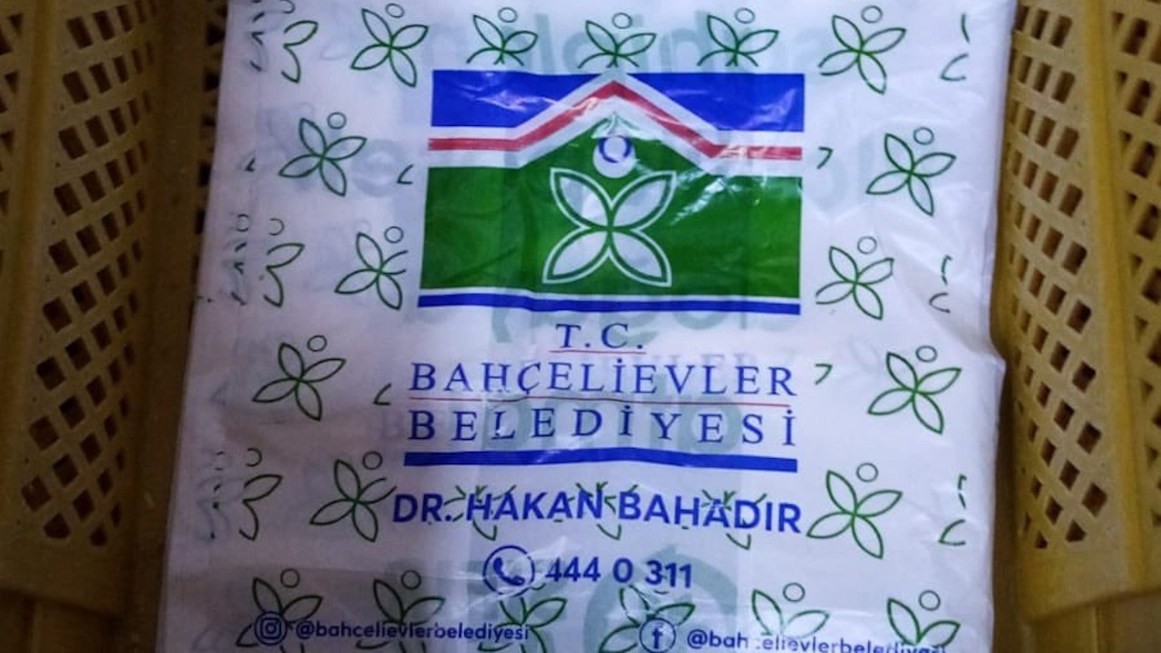 Bahçelievler Belediyesi İHE büfelerine logolu poşet dağıttı