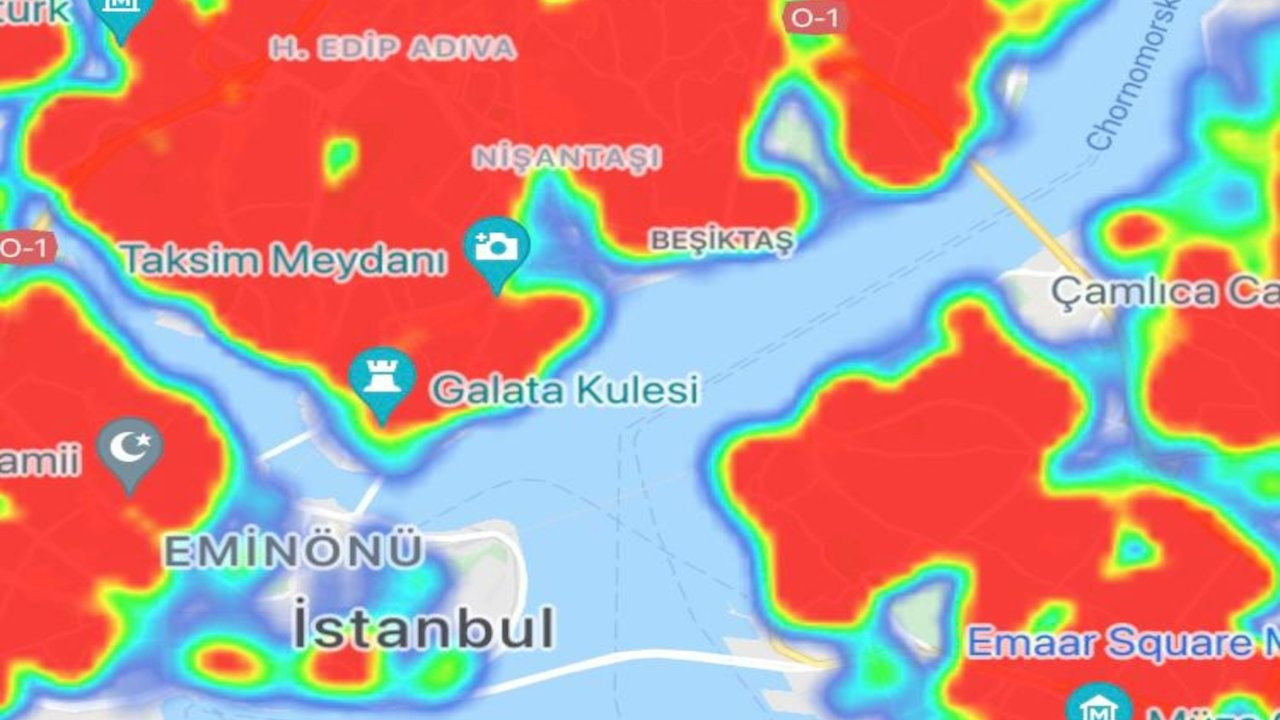 Covid-19 yoğunluk haritası: İstanbul kırmızıya büründü