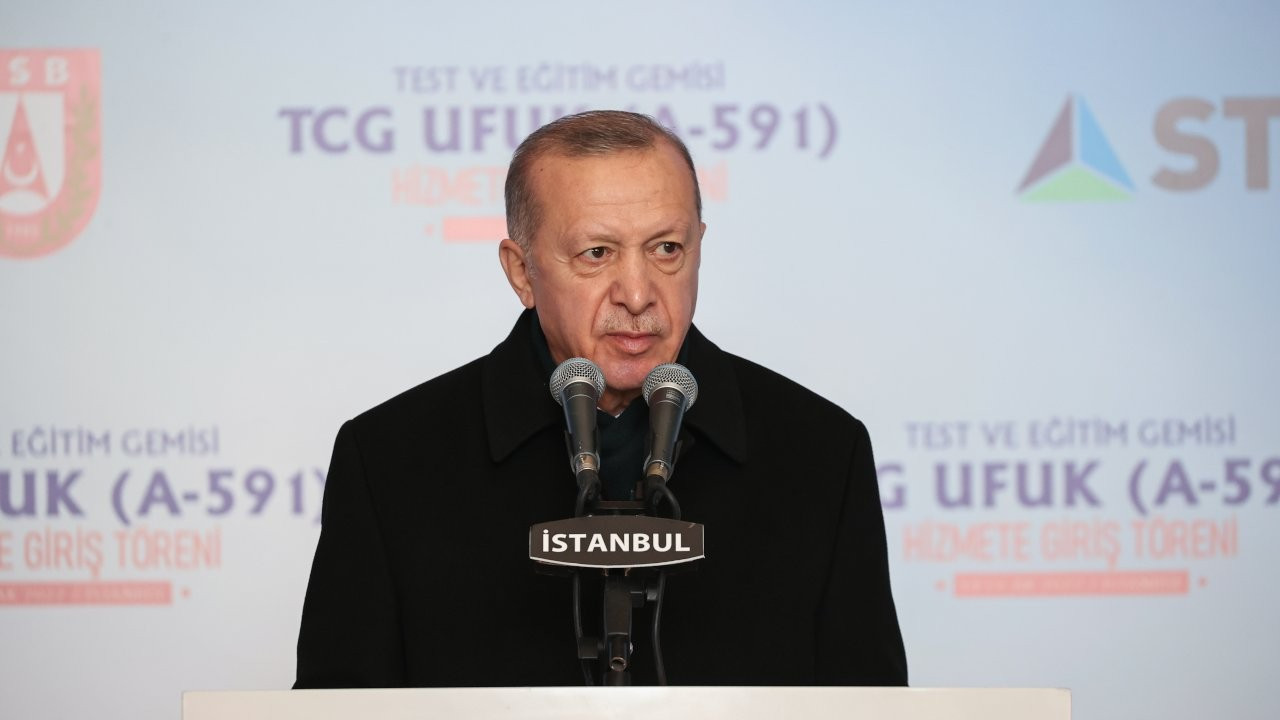 İstihbarat gemisini hizmete açan Erdoğan: Gözümüz uzayda