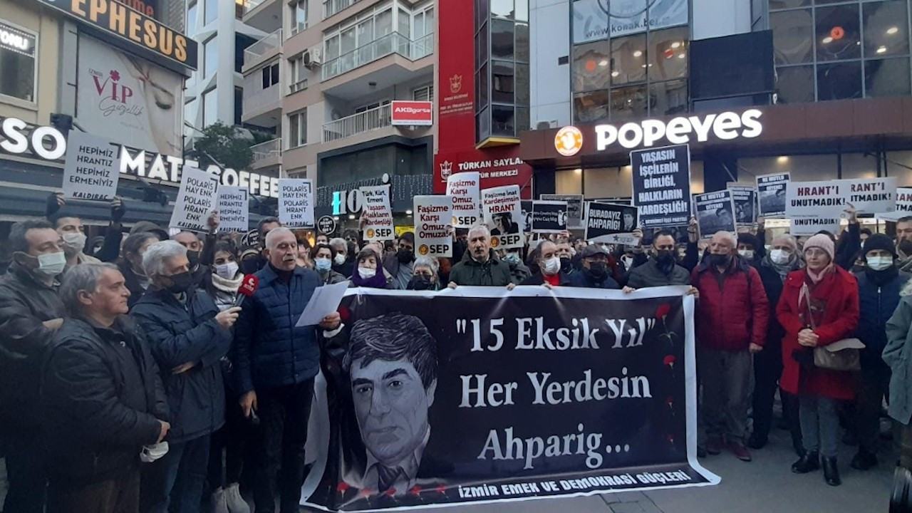 Hrant Dink İzmir'de anıldı: Asıl katil karanlık zihniyet