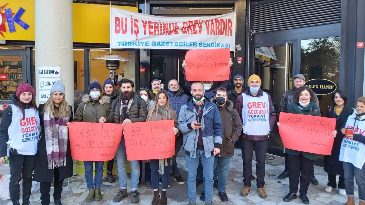 Gazete Duvar'dan grevdeki BBC çalışanlarına destek ziyareti: Meslektaşlarımızın yanındayız
